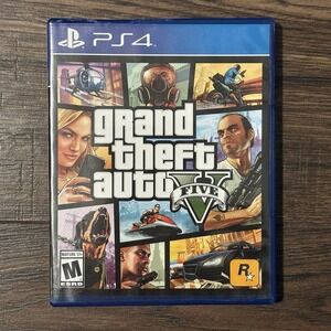 Grand Theft Auto V GTA 5 PlayStation 4 PS4 Complete Game Disc Manual USA Version